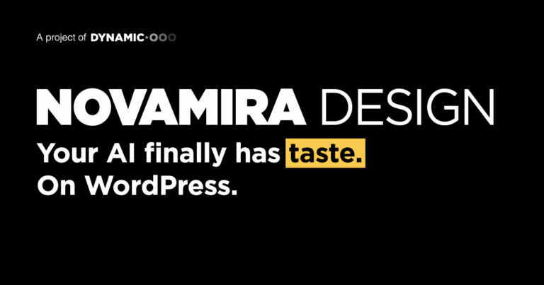 Novamira Design: your AI finally has taste, on WordPress