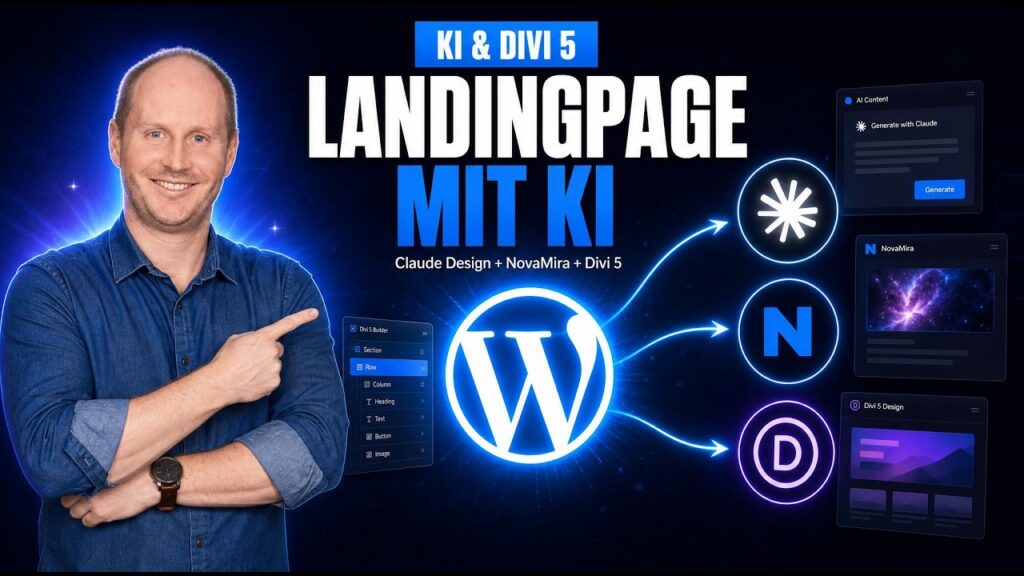 Build a landing page with AI: Claude Design + Novamira + Divi 5 (in German)